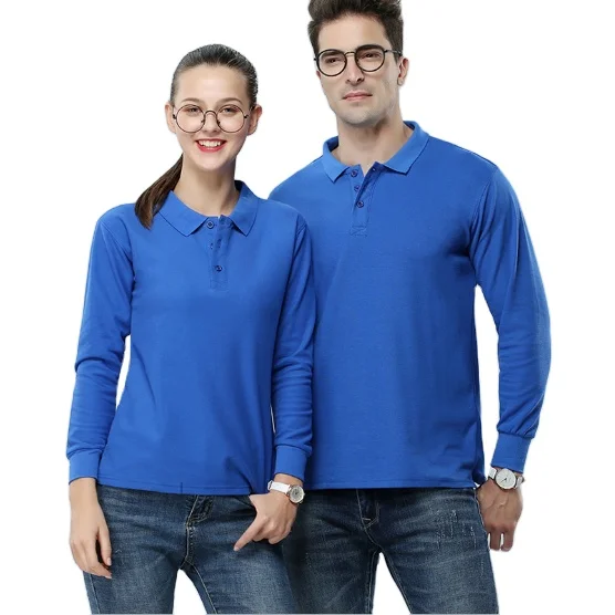 

wholesale long sleeve high quality cheap price cotton blank uniform polo shirt