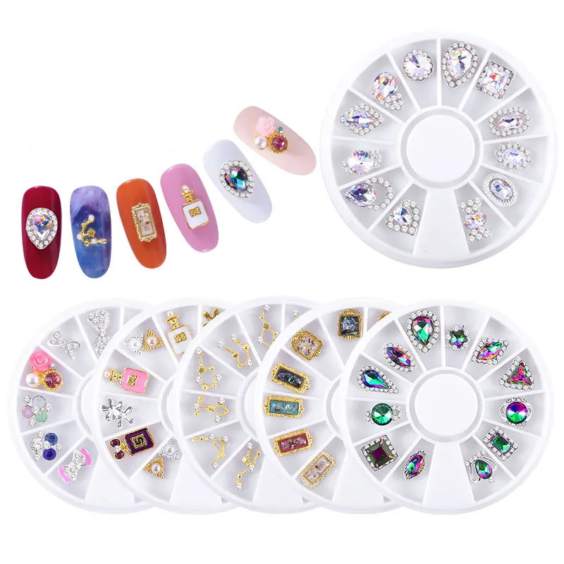 

Professional Manicure Nail Art Decorations Diy 3D Nail Stones Jewelry Tips Tools