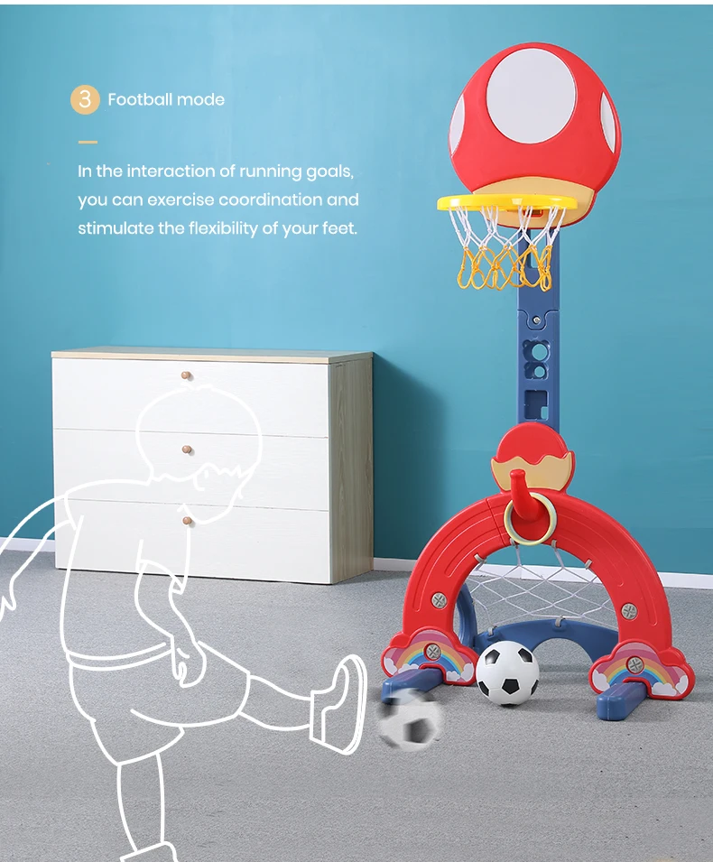 Starry Children's PE Lifting Basketball Stand Box 3-6 Years Old Toy Baby Indoor Basketball Rack