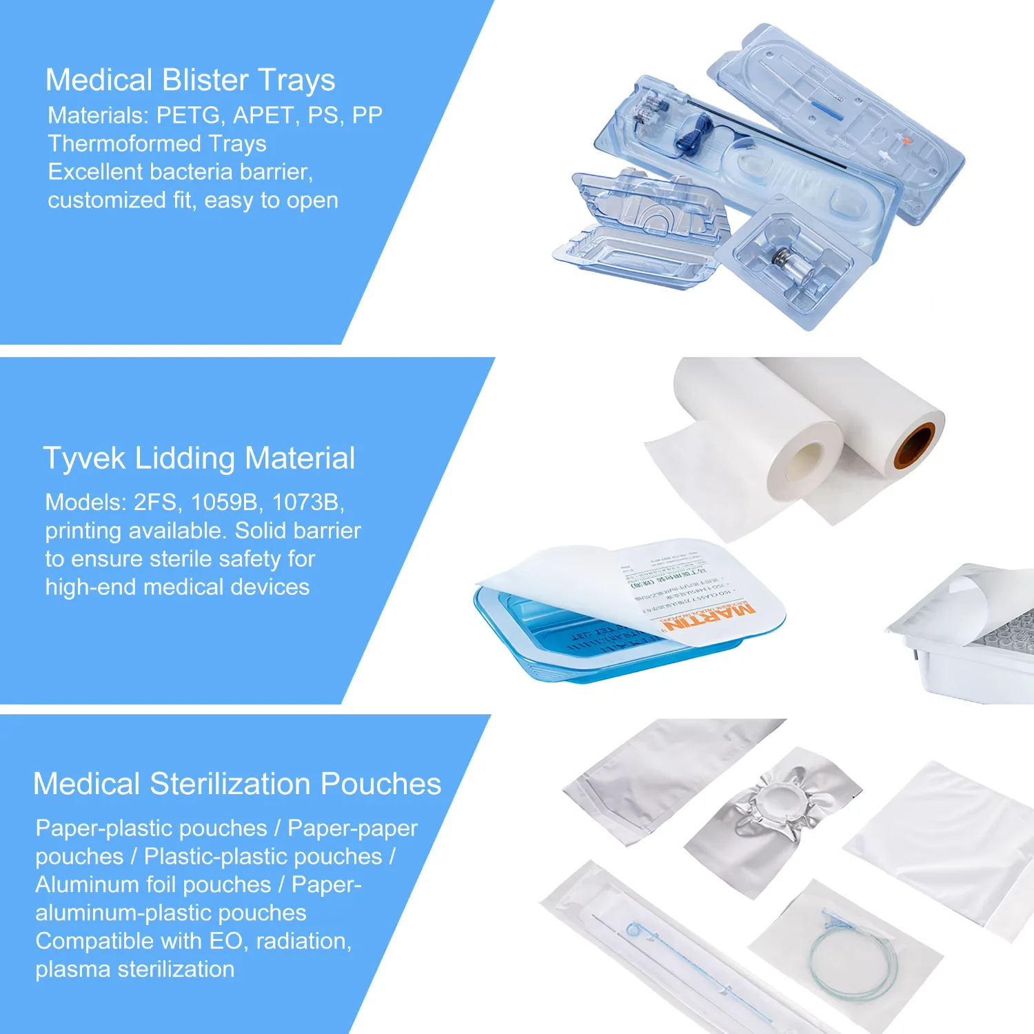 Medical Packaging Sterilization Bags Medical Pouch Tyvek Sterilization Pouch Dental Sterilization and Autoclave Pouches
