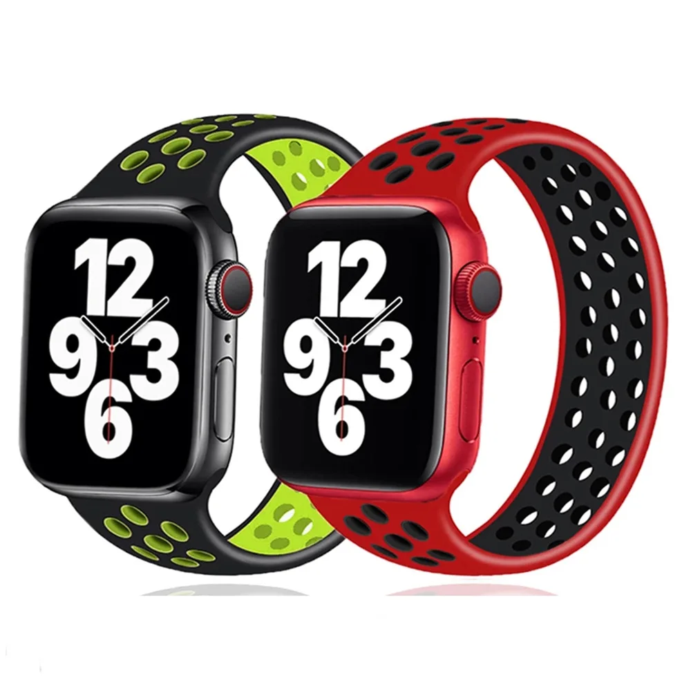 

Sport Silicone Watch Band For Apple Watch 44mm 40mm 38mm W26+ T500 X8 Wrist Bracelet Band iWatch Series 6 SE 5 4 Strap, Colorful
