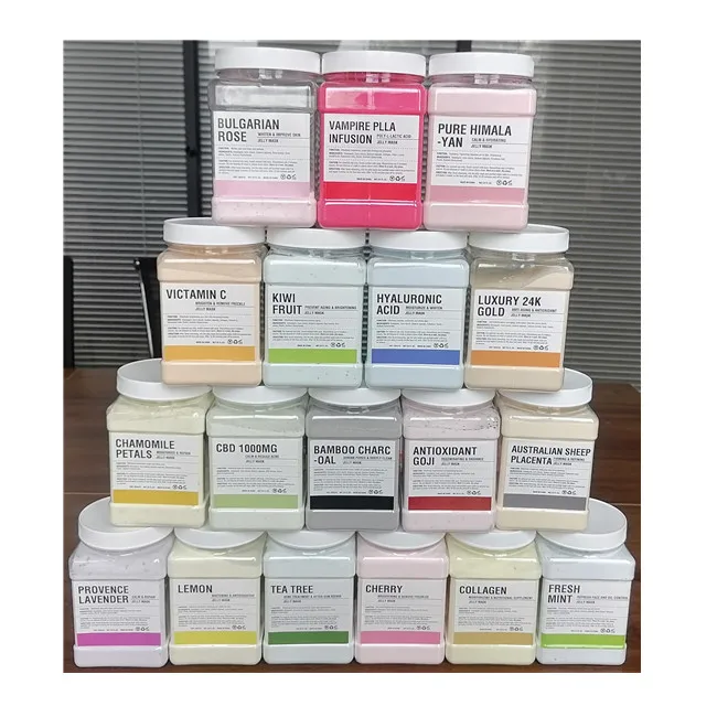 

Free Shipping By Fedex 18 Pieces(18 Scents) Jelly Mask Powder Ready To Shipment Within 10 Days To Usa,Canada And Uk, Customized color