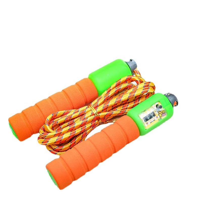 

Count adjustable cotton rubber skipping rope Kids Exercise Count Jump Rope Digital color Jump Rope