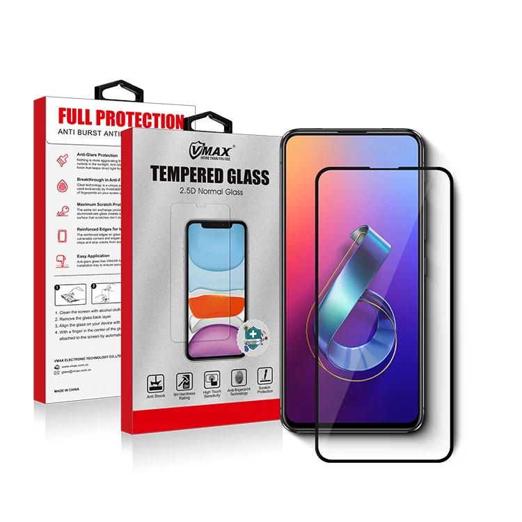 

2020 Mobile phones accessories 0.33mm 9H tempered glass screen protector for asus zenfone 6