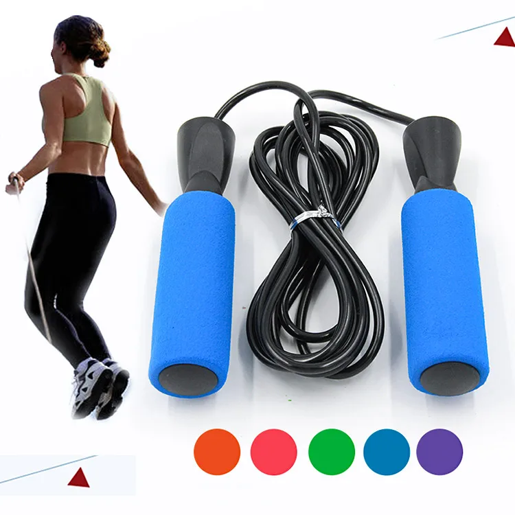 

2020 Jump Rope Gym Jumping Ropes Speed Jump Training Foam Handle,pvc Rope Fitness Exercise Fitness Accessories with Custom Logo, Customized color