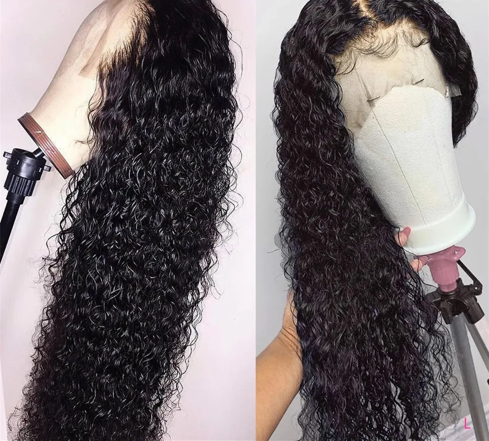 

DIVA1 Transparent Lace Front Wigs Pre Plucked long Curly Lace Frontal Human Hair Wigs for Black Women 180% density