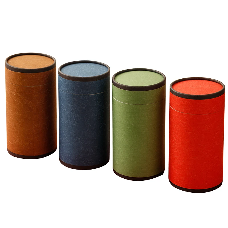 Hot Sale Eco friendly Biodegradable Food Grade Tea Paper Tube Airtight Lid Manufacturing Private Label Kraft Paper Tube Cans
