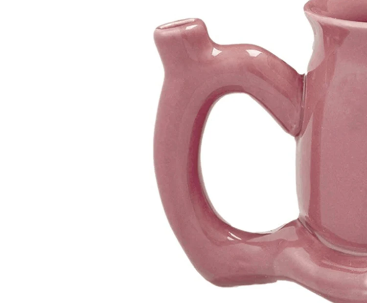 Wholesale coffee smoking pipe mug with Stoner Gal and Lips design