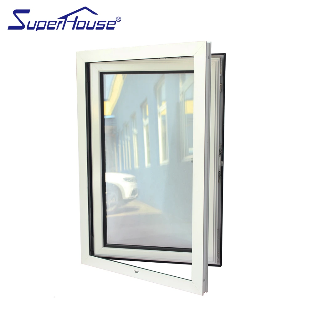 White color tilt and turn window double glazed awning windows factory supply