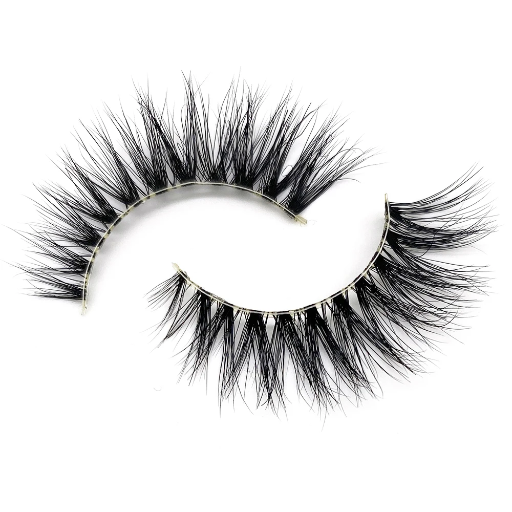 

Private Label Wispy Eyelashes Clear Band Mink Eyelashes Private Label Clear Band Lashes Strips with Clear Band