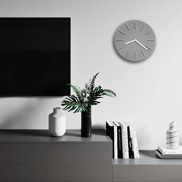 

Custom Cement new design european morden room 3d wall clock home decorative sun wallclock wall clock for home wall, Mint green, orange powder,customized color