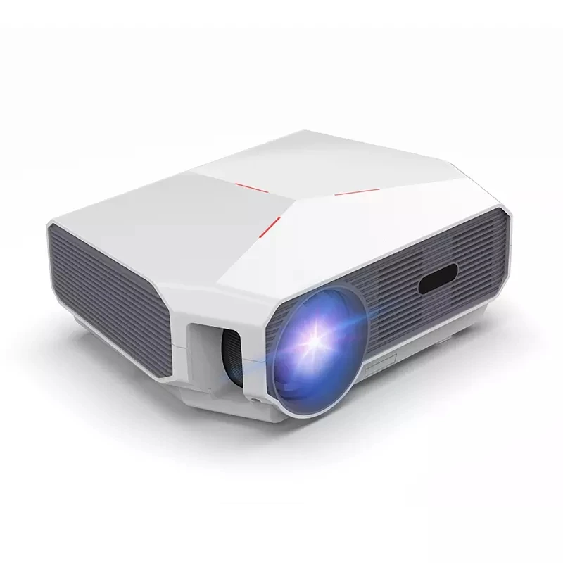 

LED Full HD Projector Smart Home Theater 4800 Lumens 1080p 4K LCD Portable for Laptop Video TV, White,black, red