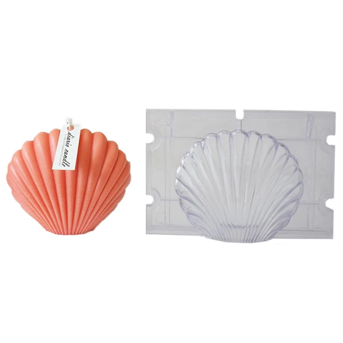 

3D Shell Shape Eco-Friendly Stocked Plastic Candle Mold Handmade DIY