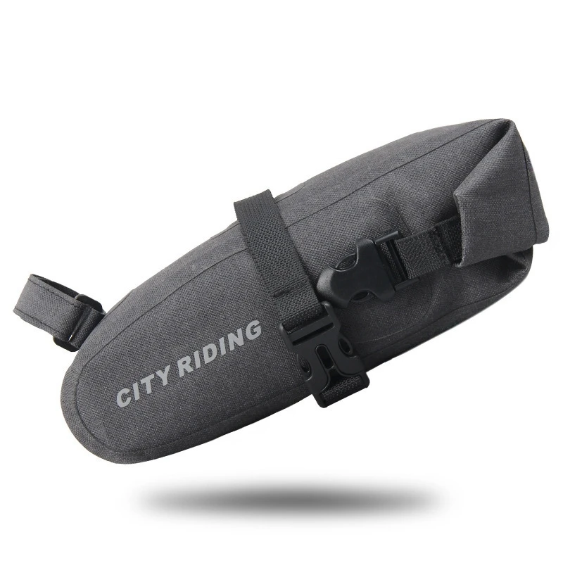 

Fashion Simple Canvas Bicycle Tail Saddle Bag,Waterproof Mountain Road Bike Riding Bag, Black
