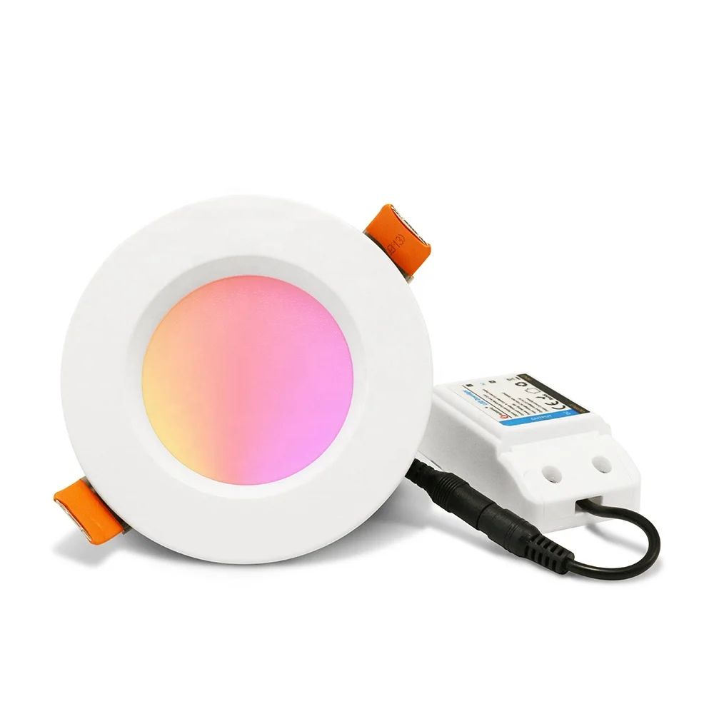2020 New Gledopto ZigBee Downlight RGBW Downlights App And Amazon Alexa Control LED Can Light Retrofit Down Lights RGBWW