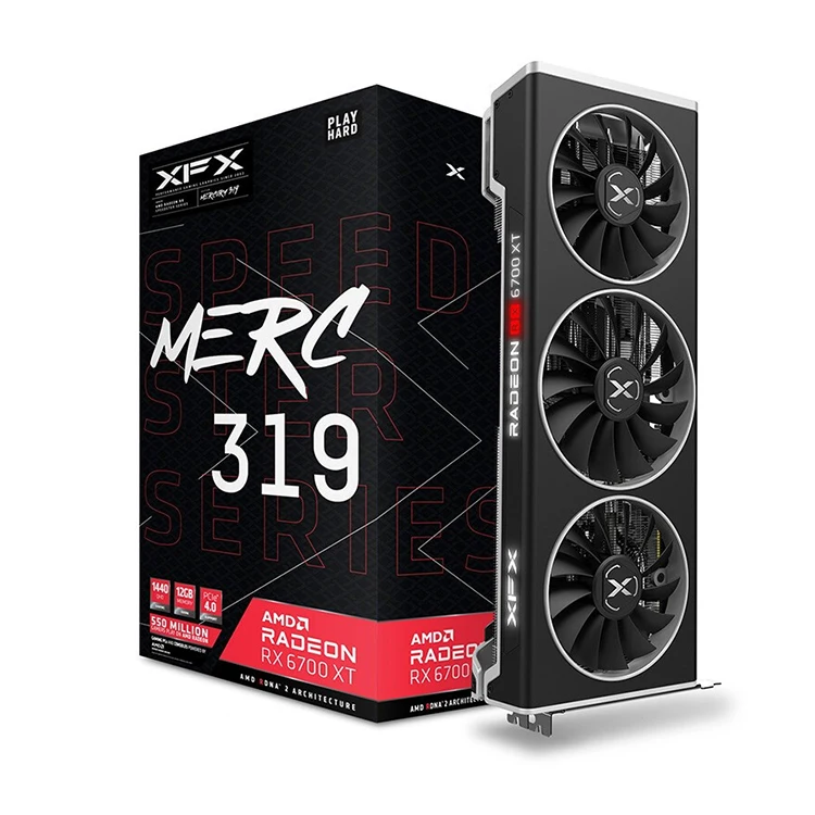 

XFX AMD Radeon RX 6700XT 12GB GDDR6 Graphics Card support overclock AMD RX6700 XT 12G GPU