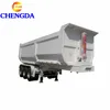 Heavy duty 3 axles 40CBM tipping semi trailer compact tractor dump trailer