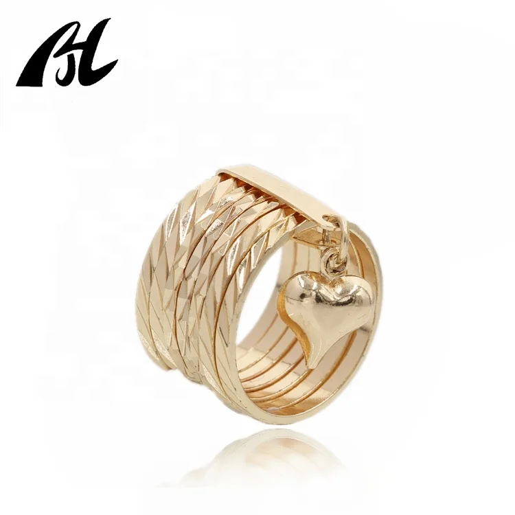 

2021 classic style 18K gold plated ring religious heart ring women's Charm Oro laminado rings, Picture shows