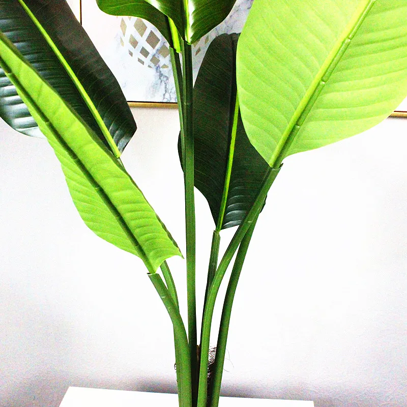 
High-end product quality goods new technology artificial traveler banana tree potted bonsai plant real touch highlight leaf 