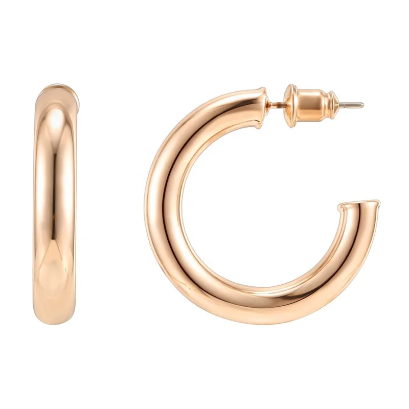

2021 cheap hoop earrings cubic zircon dubai 24k gold plated Jewelry fashion earings for women