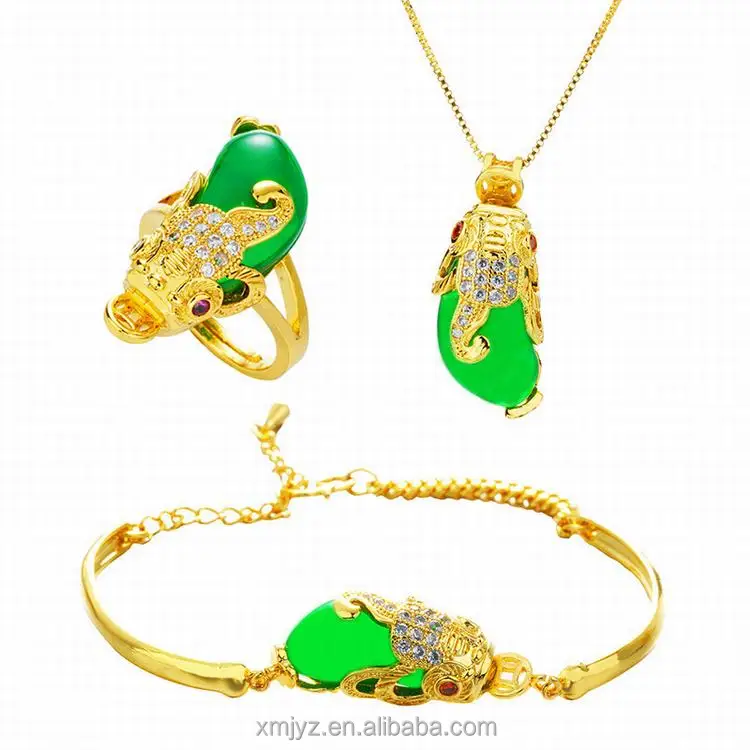 

Three-Piece Set Of Imitation-3D Hard Gold And Copper Inlaid With Real Gold Brave