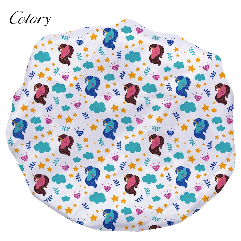 

Colory Personalized Shower Caps For Long Hair Plain Bonnets, Customized color
