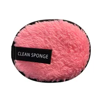 

Oval-shaped Soft microfiber clean sponge puff with hanging loop Removing Cleaning sponge