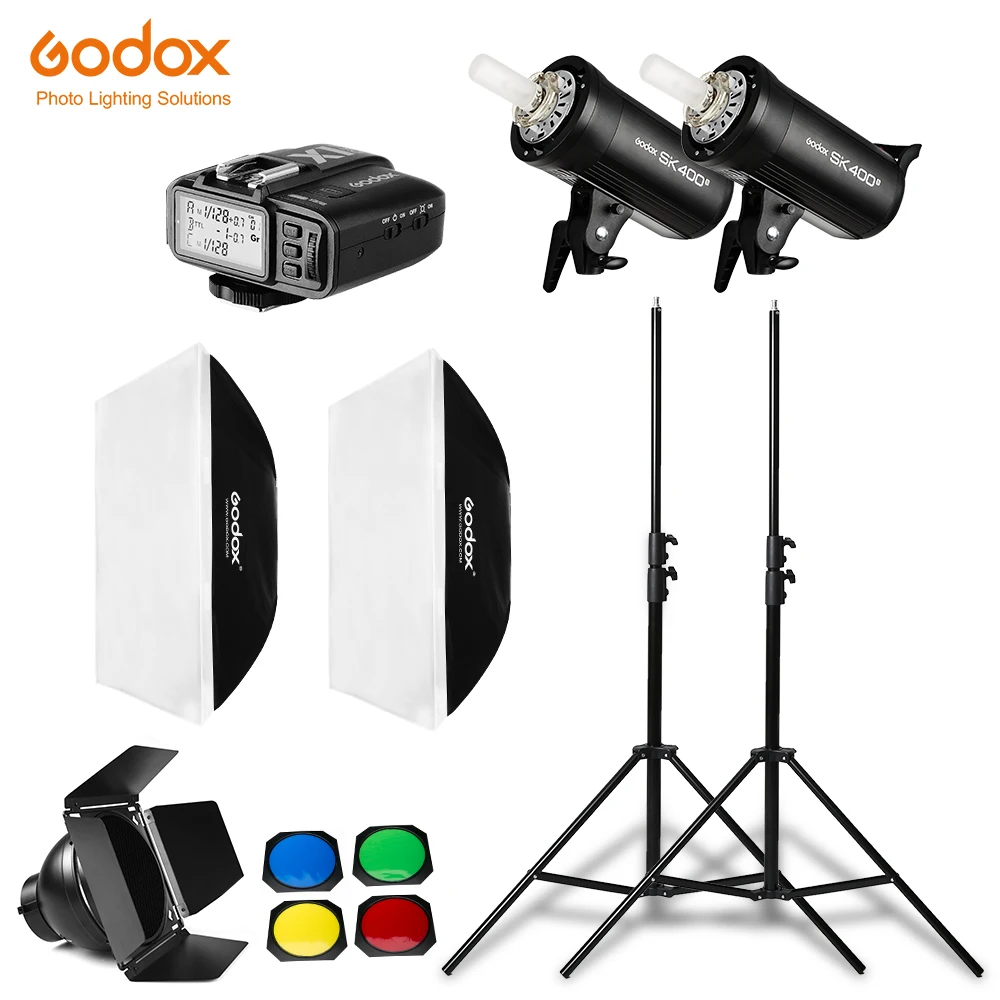 

Godox 800W 2x SK400II 300Ws Flash Light Kit with Godox X1 System Trigger & 2x 60x90cm Softbox for Sony Nikon Canon Olympus Fuji