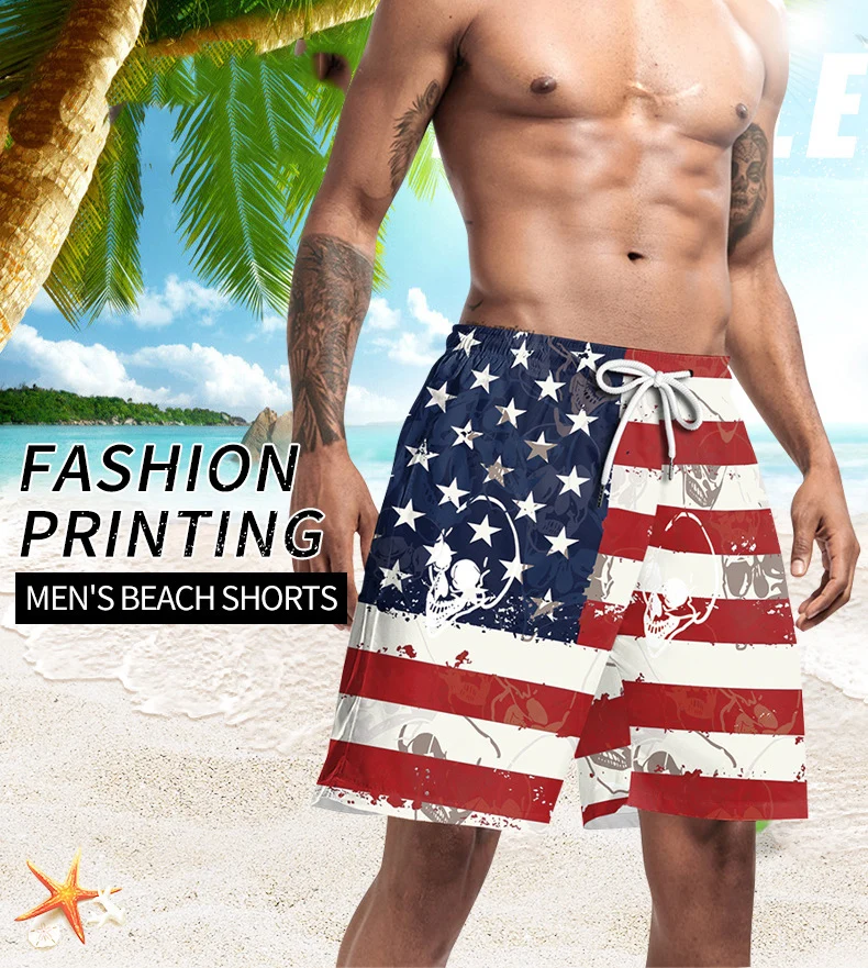 

Bandage casual half mesh shorts Coconut tree printed shorts surf pants swimsuit Beach pants boardshort men swim trunk men shorts