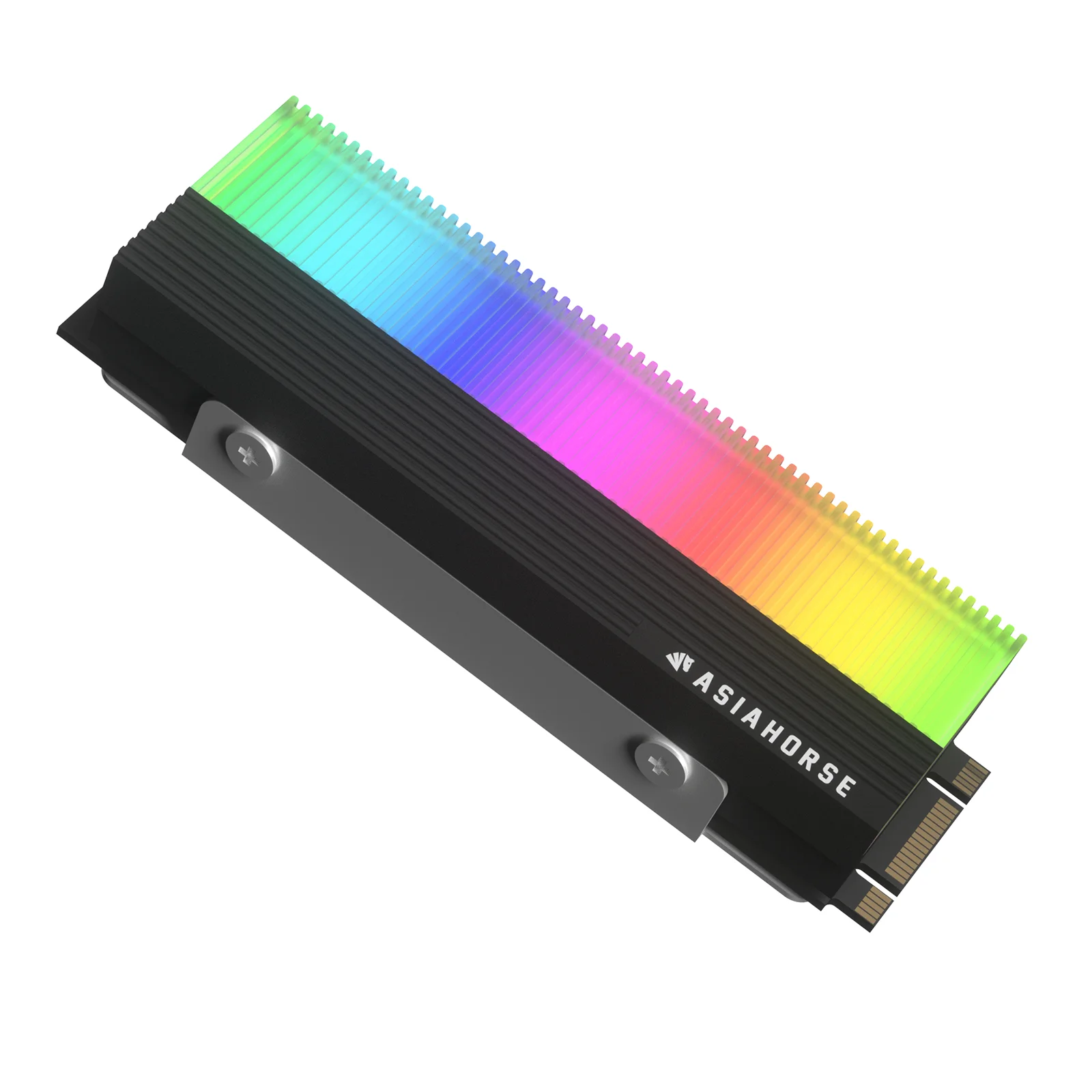 

ASIAHORSE | M.2 2280 ARGB SSD Cooler with Three M.2 Thermal Pad 73*25.4*15.5MM Heatsink