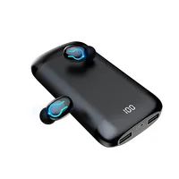 

Q66 LED power display Wireless Earbuds TWS 5.0 Earphone HD Stereo Headphone Waterproof Sports Headset With 6000mAh Charging box