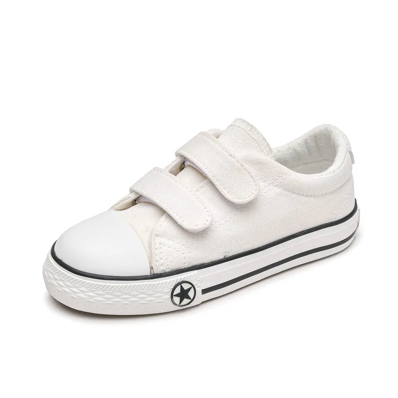 

Hook And Loop Children School Casual Canvas Kids Shoes, 3 colors