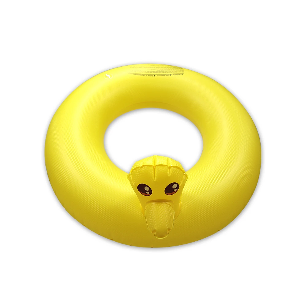 

70cm Hot sell water park yellow duck swimming rings inflatable baby swimming floating ring for kids