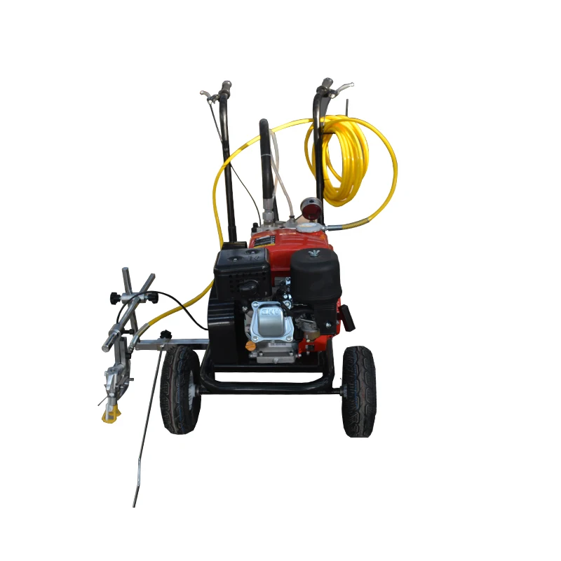 Hand Push Portable Spray Cold Paint Road Line Marking Machine 1gun/2 Gun Spray Making Marks 6
