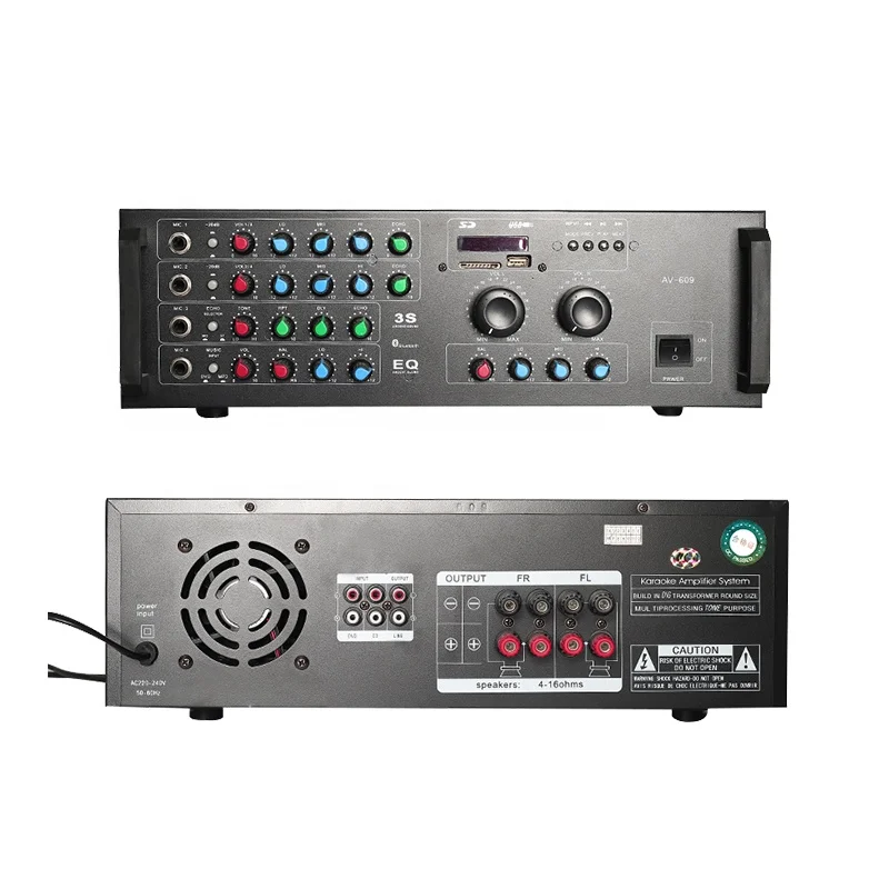 

Powerful Amplifier Hifi Stage Sound Audio System Power Karaoke Amplifier, Black
