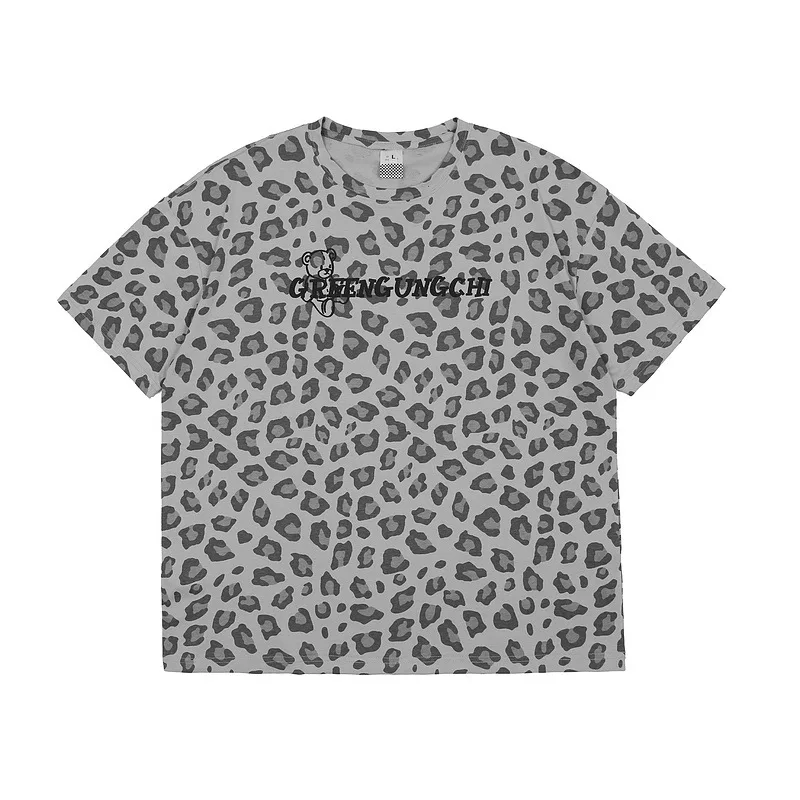 

Wholesale Leopard Print Unisex Hip Hop Fashion Tshirts