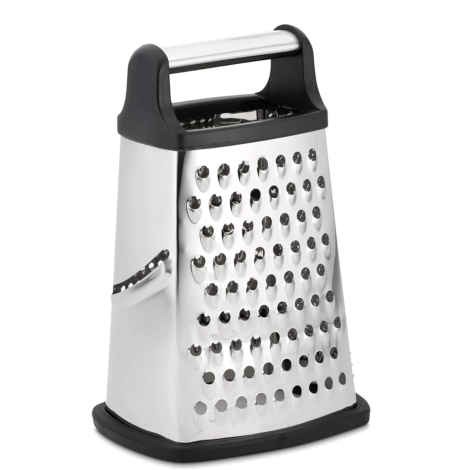 

Kitchen Tool Cheese Grater Stainless Steel 4-Sided Vegetables Fruit Grinder, Silver