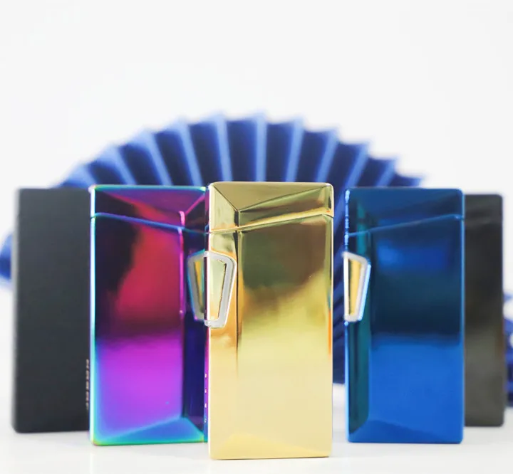 

Upgraded diamond cigarette Lighter USB gold and color Metal OEM Customized Style Charging Electronic lighter