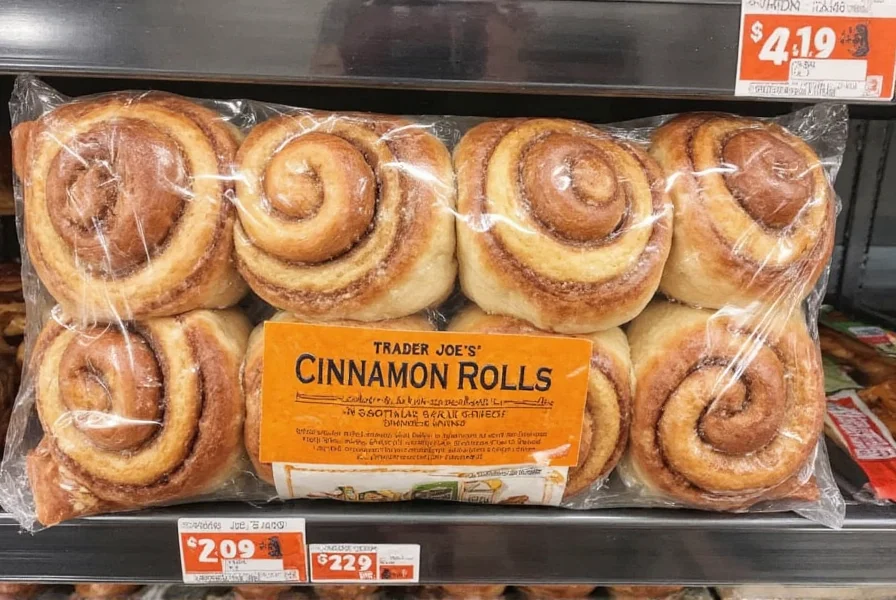 Trader Joe's Zimtschnecken Verpackung im Supermarktregal