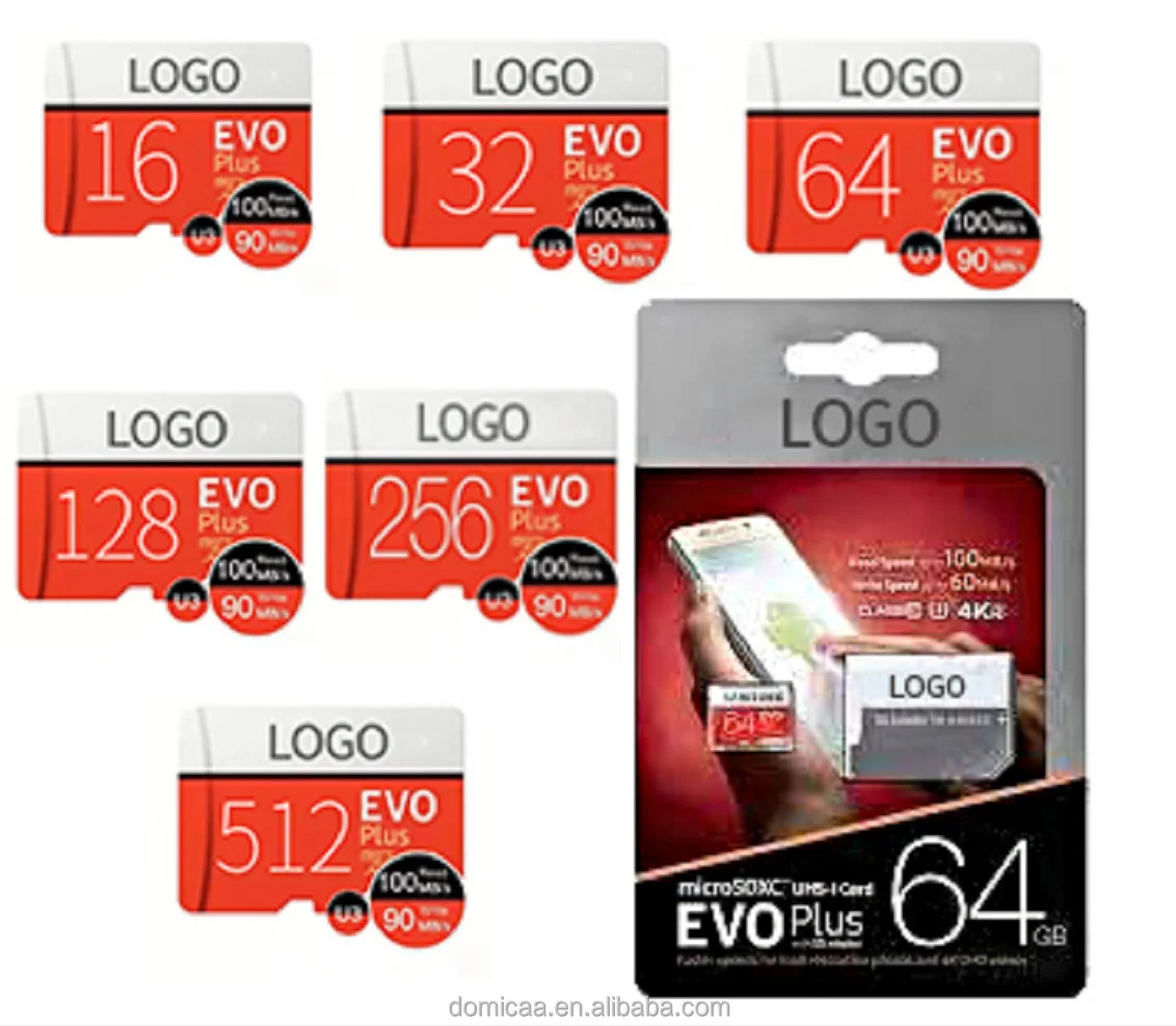 

100% Authentic Wholesale 32GB 64GB 128GB 256GB Flash Micro TF SD Memory Cards Class 10 U3 A1 Micro Memory SD 32GB Card