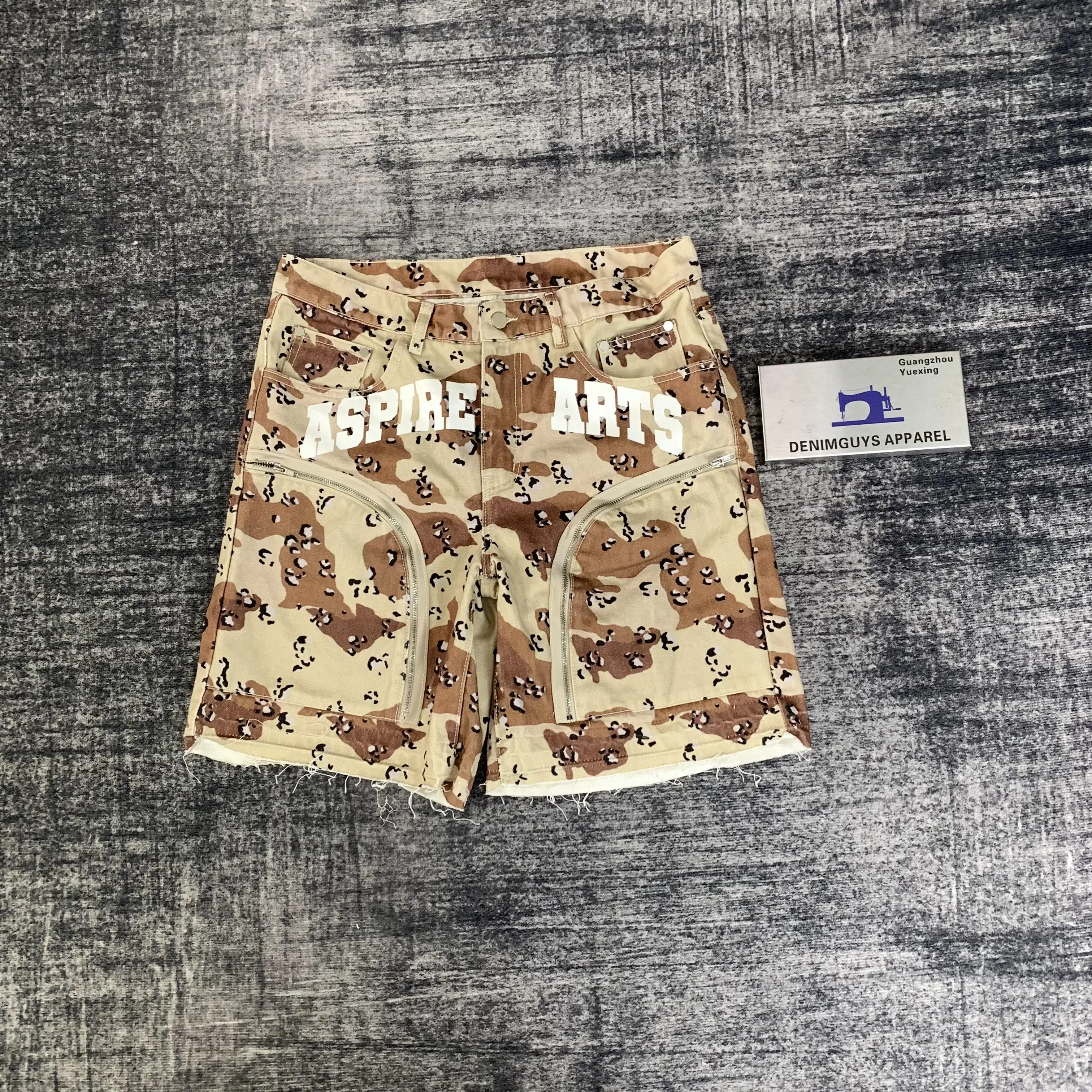 DENIMGUYS Custom Summer Baggy Real Tree Digital Print Hunting Camouflage Work Pants Men Canvas Twill Camo Cargo Shorts