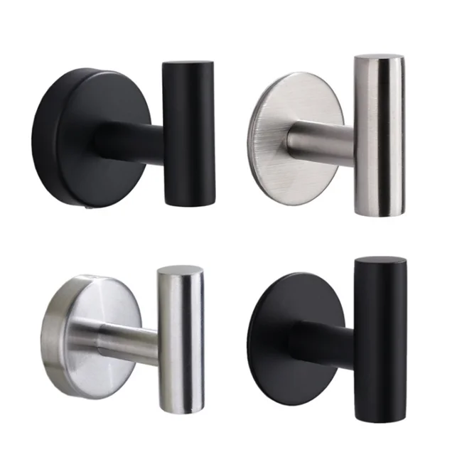 

Wrought Iron Hooks Key Holder Wall Magic Hook Adhesive Wall Sticker Hanging Bathroom Hook For Clothes, Silver