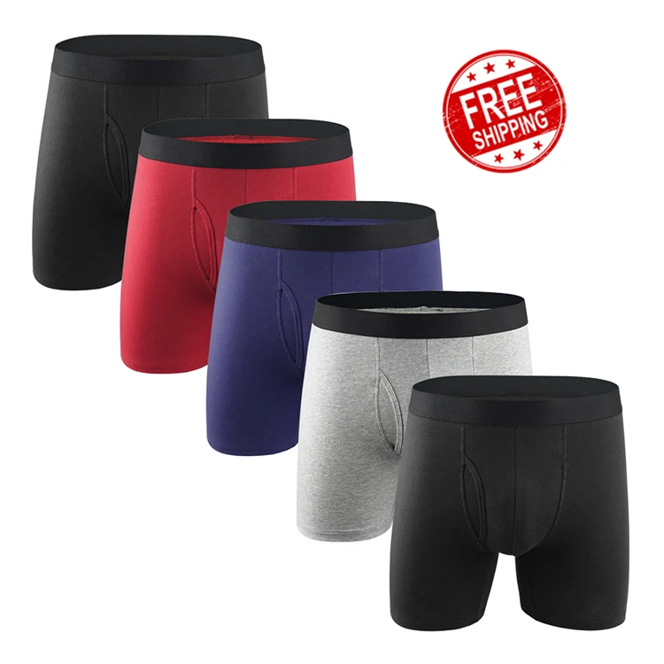 

Custom mens sexy underwear sport solid color cotton boxer briefs