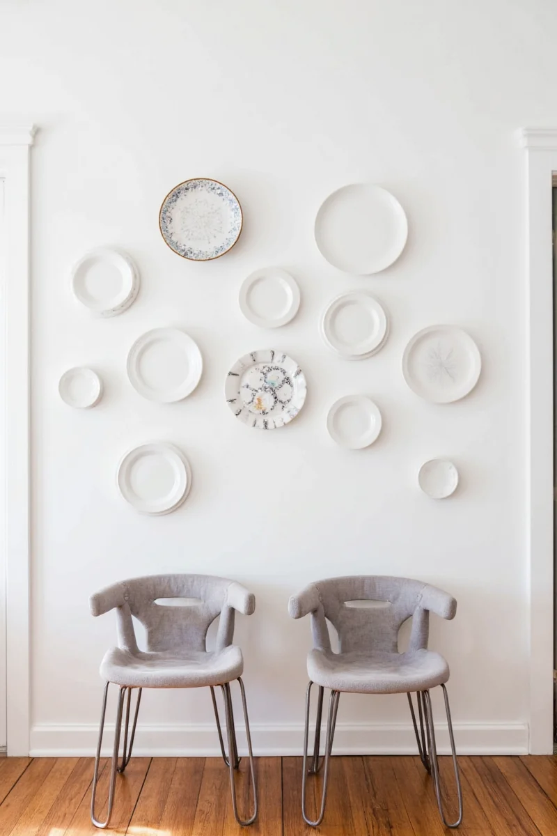 Themed plate display telling a story