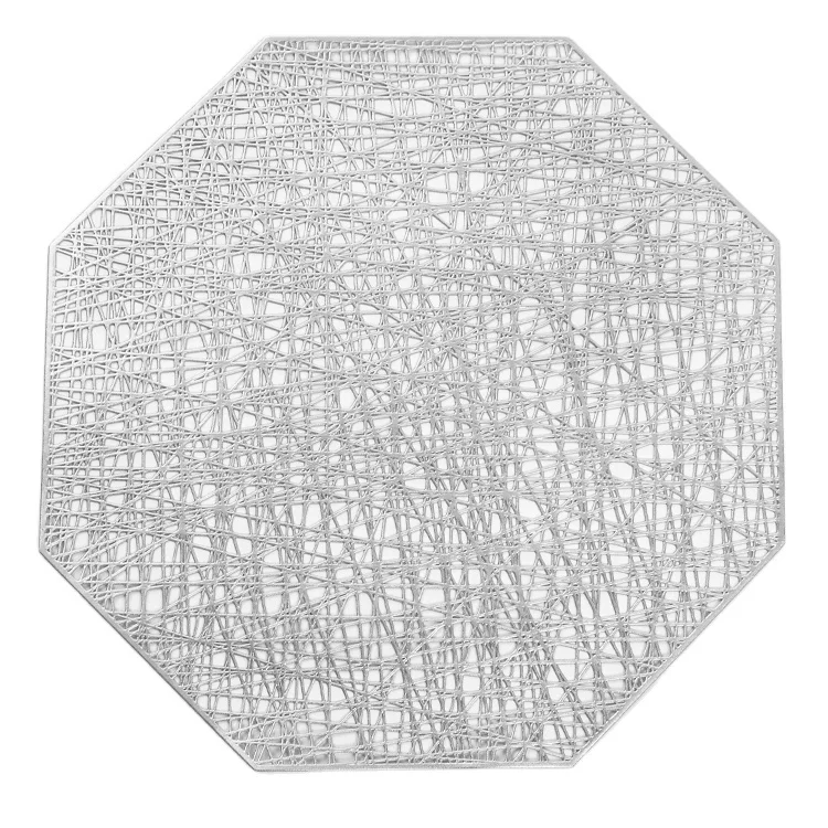 Fancy Octagon Hollow Line Design Placemat for Decoration