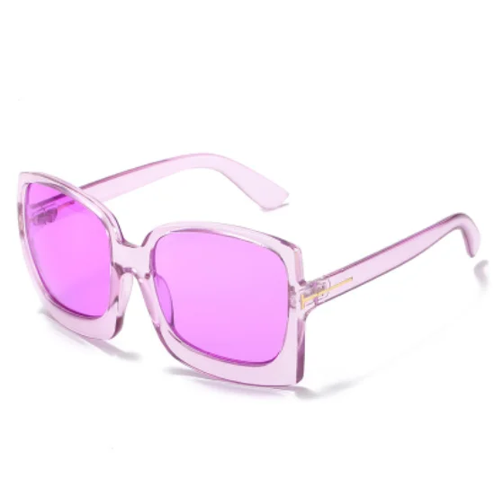 

Qmoon Big Size Candy Color Purple Square Oversized Sunglasses For Women