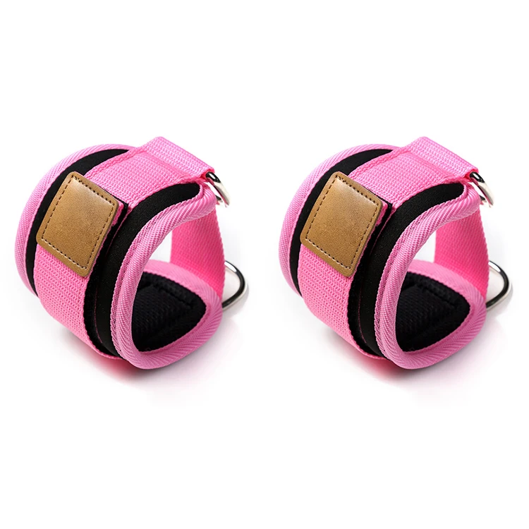 

Custom Logo Men and Women Neoprene Ankle Strap Glute Workouts Ankle Cuffs for Cable Machine, Pink/purple/blue/black
