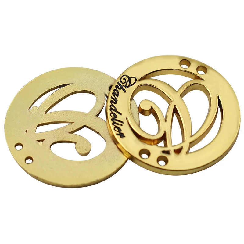 

Fashion brand logo metal tag metal bag label sewing metal labels tags for clothing, Gold,etc,customized