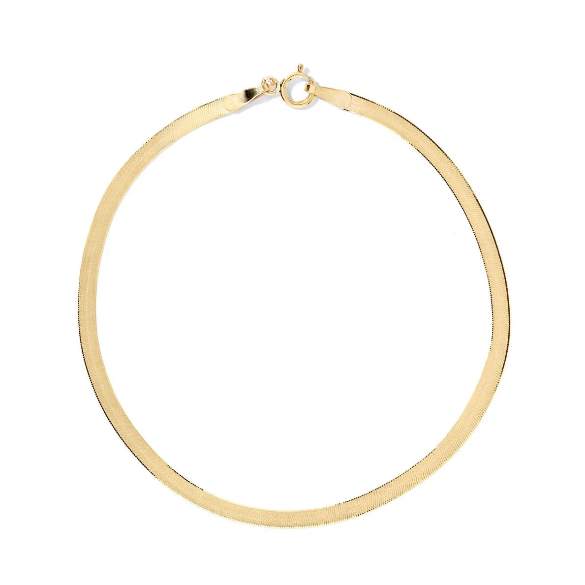 

Gold plated herringbone chain 925 sterling silver minimalist snake chain bracelet