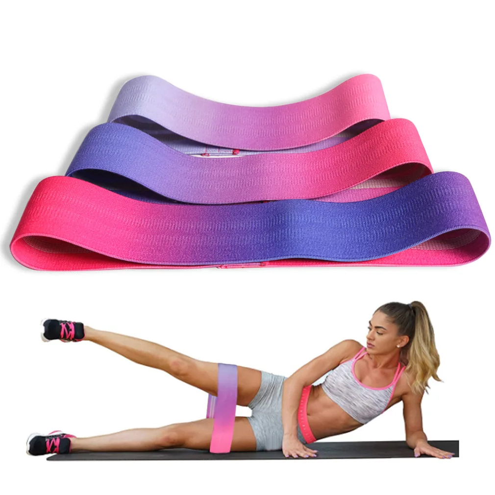 

Wholesale Yoga Exercise Fitness Ombre Pink & Purple Resistance Band Latex Elastic Ring Gym Resistance Bands, Pic